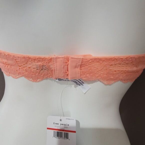 Free People Intimately Gallon Lace Halter Bra Lt Orange Size XS - Picture 5 of 10